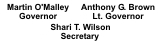 List of State Officials - Martin O'Malley, Governor; Anthony Brown, Lt. Governor; Shari T. Wilson, MDE Secretary