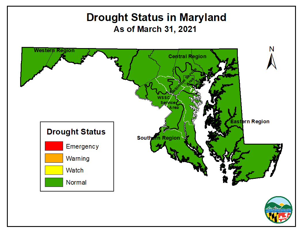 Drought Status as of 2021-03-31