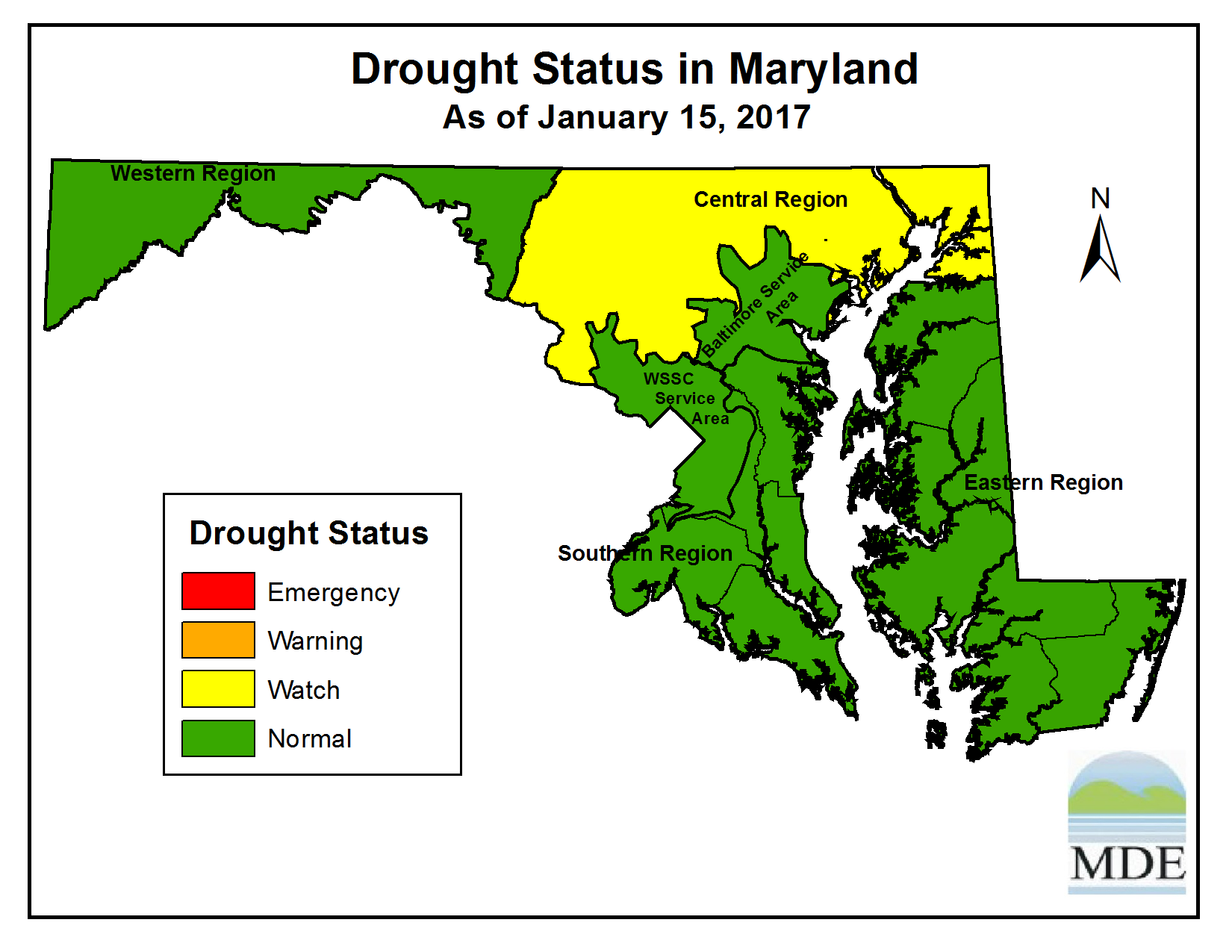 Drought Status as of January 15, 2017