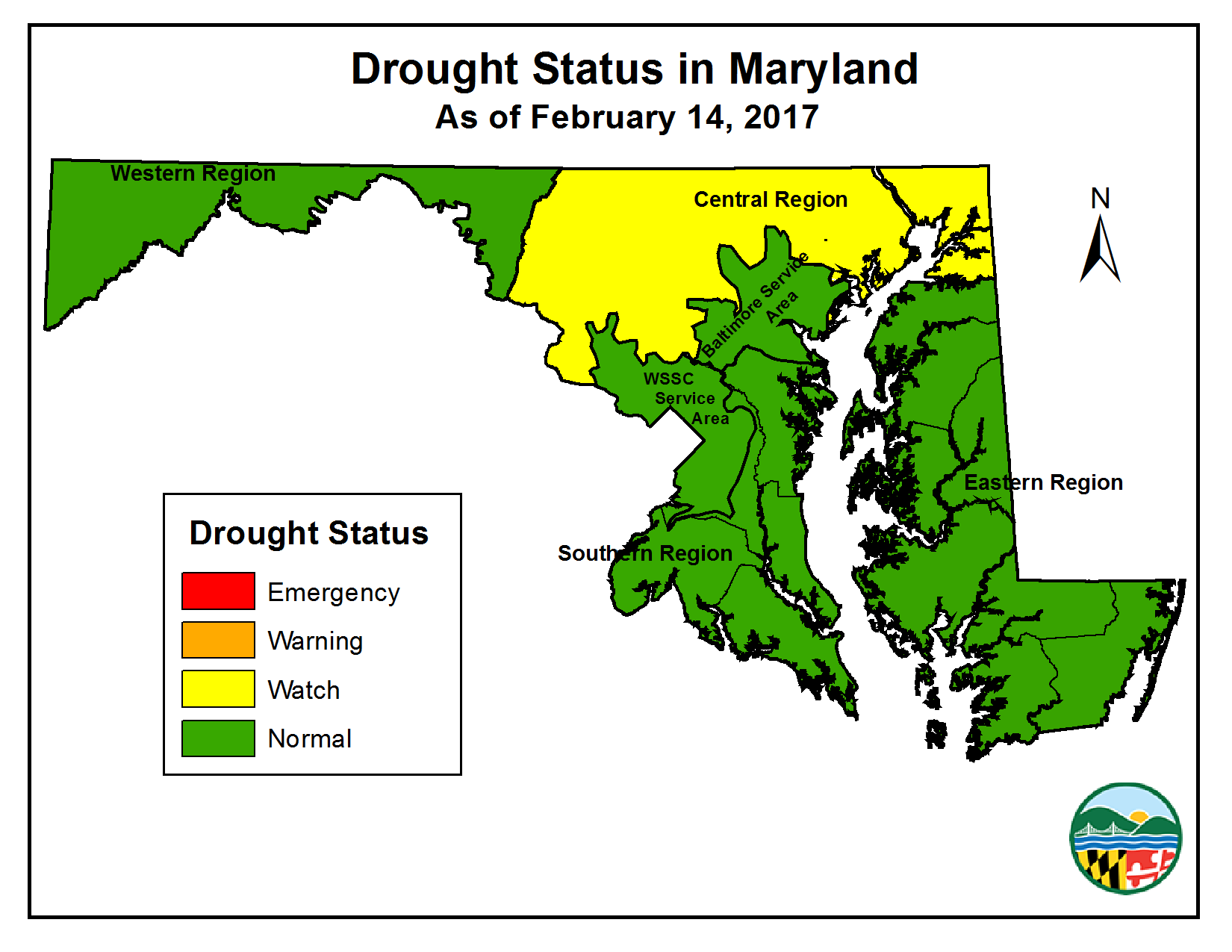 Drought Status as of February 14, 2017